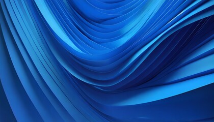 3d render abstract modern blue background folded ribbons macro fashion wallpaper with wavy layers and ruffles