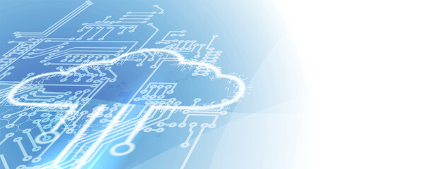 Modern cloud technology. Integrated digital web concept background