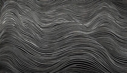 wavy background hand drawn waves stripe texture with many lines waved pattern line art black and white illustration