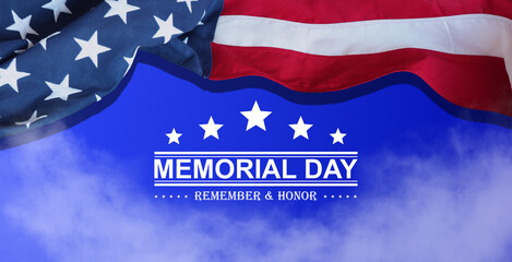Memorial Day Background Design. Honoring All Who Served. Vector Illustration.