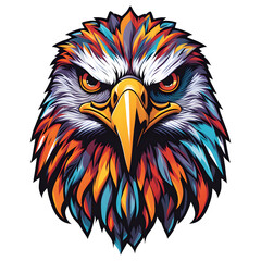 Fototapeta premium Eagle Head Illustration with Transparent Background for Sticker