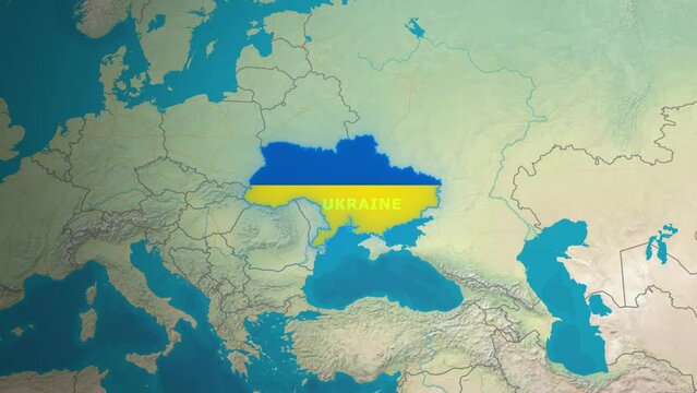 National Identity Mapped: Ukraine's Borders and Flag
