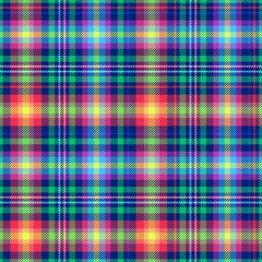 Plaid seamless pattern. Repeating checker fabric for design prints plaids. Repeated check ekose. Checks square line. Vichi cloth. Tartan repeat textile. Scottish madras flannel. Vector illustration