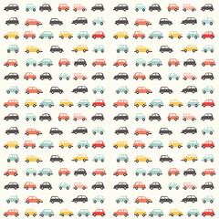 Cars seamless pattern. Can be used for gift wrapping, wallpaper, background