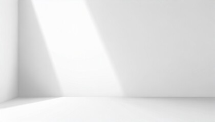 minimalist light background with shadow on a white wall