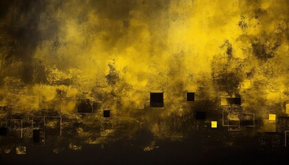 grunge abstract yellow and black background