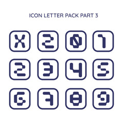 Flat Icon Letter part 3