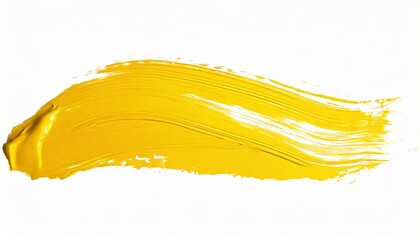 vector yellow oil brush stroke abstract varnish splash trace shape glossy oil paint smear long line...