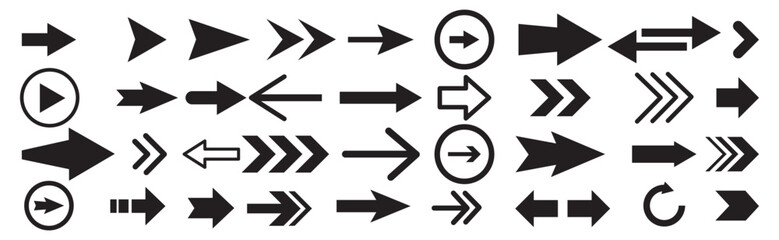 Arrow icons set. Arrow collection. Simple arrow big set. Arrow icon. Arrow vector collection. Arrow. Cursor. Modern simple arrows. Vector illustration