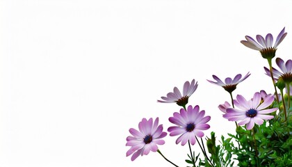 Obraz na płótnie Canvas osteospermum flowers on background isolated with copy space