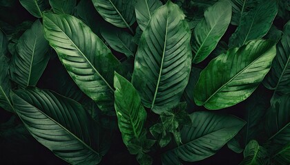tropical leaves texture abstract nature leaf green texture background vintage dark tone picture can used wallpaper desktop