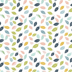 Leaves seamless pattern. Can be used for gift wrapping, wallpaper, background