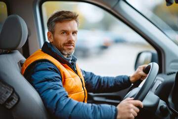 Obraz premium Vest-Wearing Instructor by Coaching Car