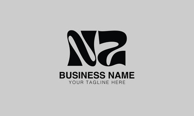 NZ N nz initial logo | initial based abstract modern minimal creative logo, vector template image. luxury logotype logo, real estate homie logo. typography logo. initials logo