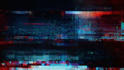 digital pixel glitch abstract error background overlay distorted broken crt television or video game damage texture futuristic post apocalyptic concept cyberpunk signal data white noise backdrop - obrazy, fototapety, plakaty