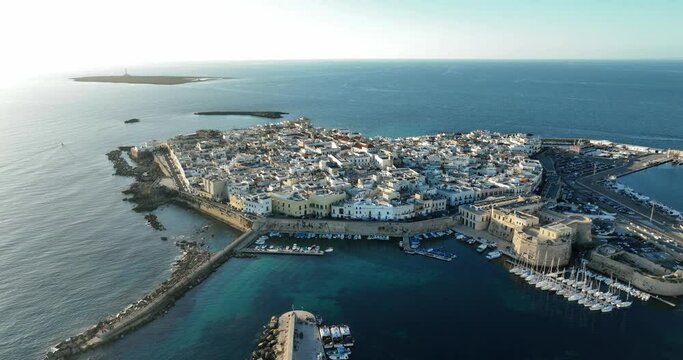 City of Gallipoli aerial view. Puglia, Italy.