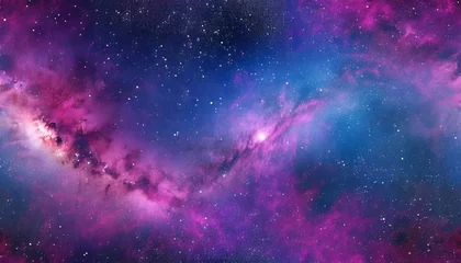 Abwaschbare Fototapete Universum seamless space texture background stars in the night sky with purple pink and blue nebula a high resolution astrology or astronomy backdrop pattern