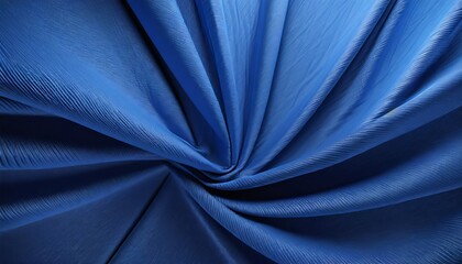 3d render abstract background with folded textile ruffle blue cloth macro wavy fashion wallpaper