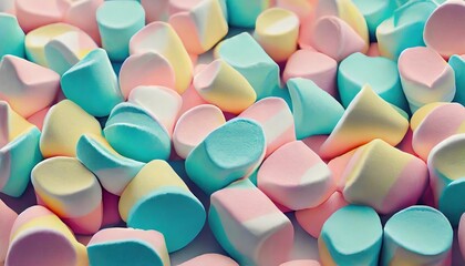 creative marshmallows background in vibrant colors