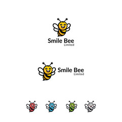 Smile Bee Limited Logo Variations in Multiple Color Schemes and Designs