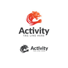 Bold Tiger Mascot Logo for Sports Companies in Dynamic Color Contrast