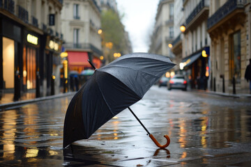 Bourgeois Beauty: Umbrella in Paris Rain