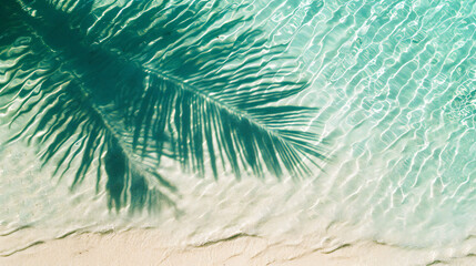 Fototapeta na wymiar palm tree on the beach background