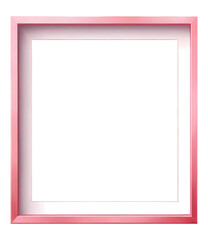 Pink picture frame with isolated background, Pink frame with isolated background, Watercolor pink picture frame with isolated background.