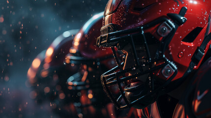 american football player close up