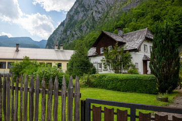 View of houses in Hallstatt, Austria