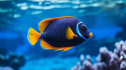 Fototapeta na wymiar yellow tang fish