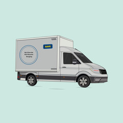 Naklejka premium delivery car Premium classic Vector illustration design