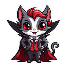 Illustration of A Cute Monster with Transparent Background