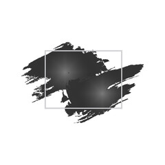 abstract frame with black splashes on white background