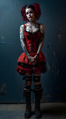 Obraz premium circus girl, circus woman, berautiful circus artist, circus performer