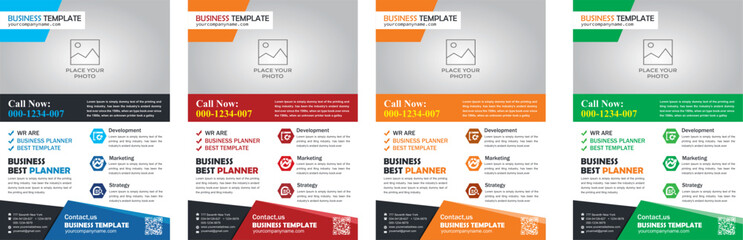 business flyer template design with A4 size