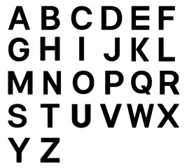 English Alphabet on Transparent Background: Clear and Versatile Lettering