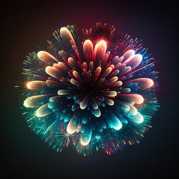 Beautiful bright festival fireworks night sky blooming wallpaper