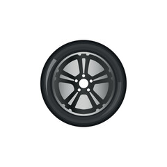 Obraz premium Vehicle wheel on white background