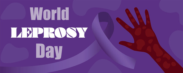 Awareness banner for World Leprosy Day - obrazy, fototapety, plakaty