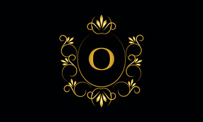 Stylish elegant monogram with initial letter O, elegant modern logo design