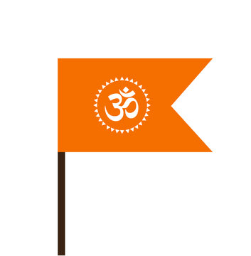 Hindu flag with orange color