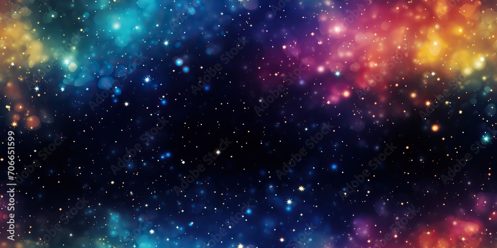Canvas Prints ai generated. ai generative. color bright abstract space cosmic galaxy universe background with many