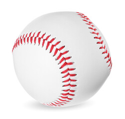 One baseball ball isolated on white. Sport equipment