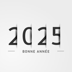 Bonne année - meilleurs vœux 2025 - vecteur pour affiche, bannière, salutation et célébration du nouvel an 2025.