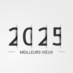 Bonne année - meilleurs vœux 2025 - vecteur pour affiche, bannière, salutation et célébration du nouvel an 2025.