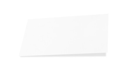 One blank business card isolated on white. Mockup for design