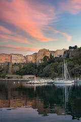 Corsica, Bastia, the harbor in summer
