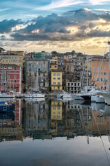 Fototapeta premium Corsica, Bastia, the harbor in summer 