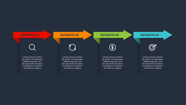 Rectangles infographic with 4 steps, options, parts or processes. Business data visualization.